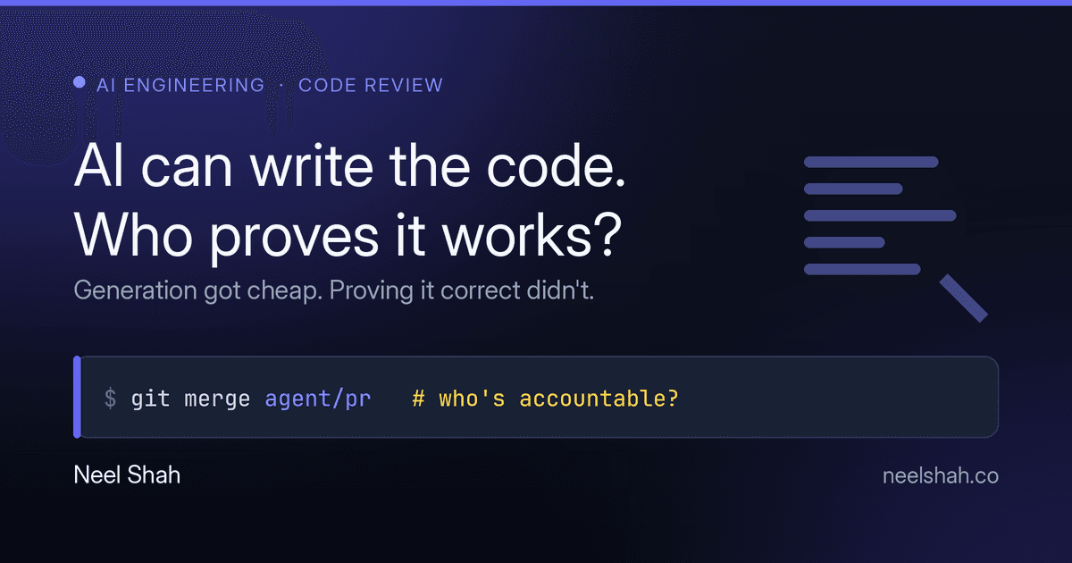 AI Can Write the Code. Who Is Responsible for Proving It Works? cover image